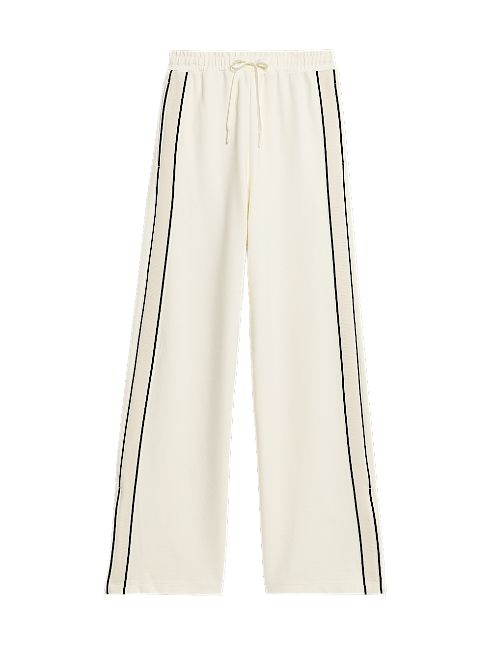 Jersey Side Stripe Wide Leg Trousers