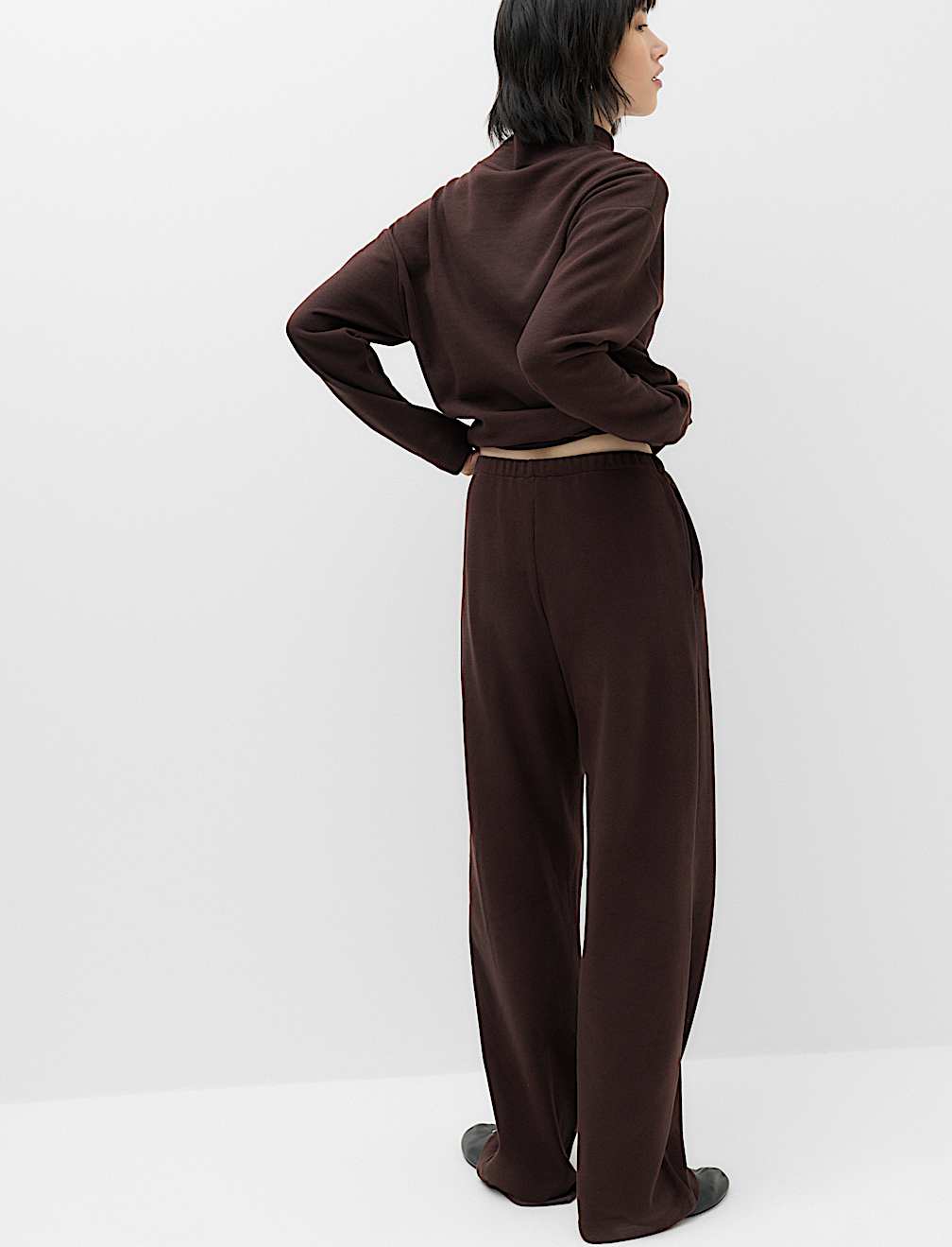Cotton Rich Pintuck Wide Leg Trousers