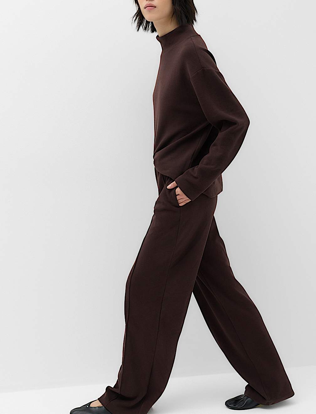 Cotton Rich Pintuck Wide Leg Trousers