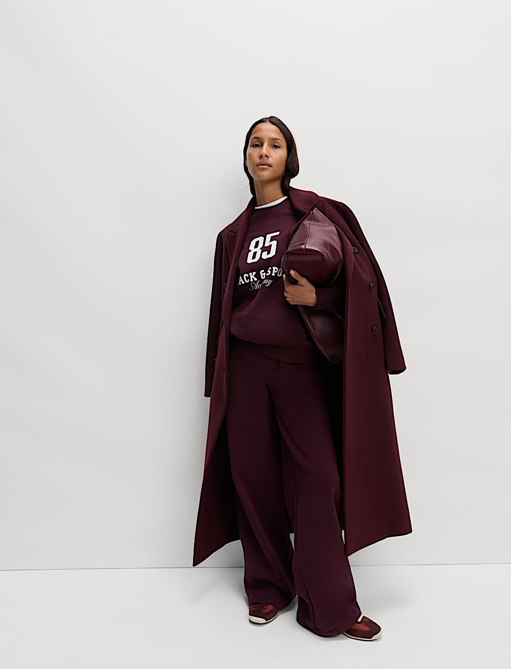 Cotton Rich Drawstring Wide Leg Joggers