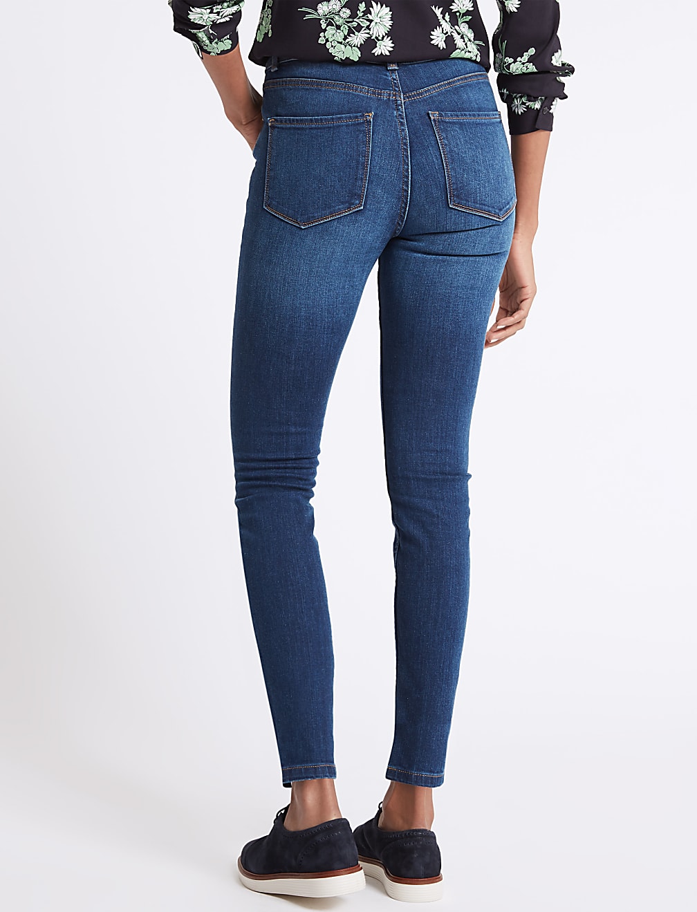 Ozone Mid Rise Skinny Leg Jeans