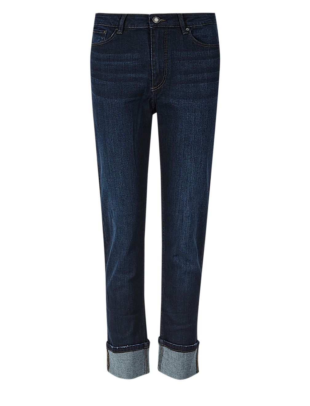 Mid Rise Relaxed Slim Leg Jeans