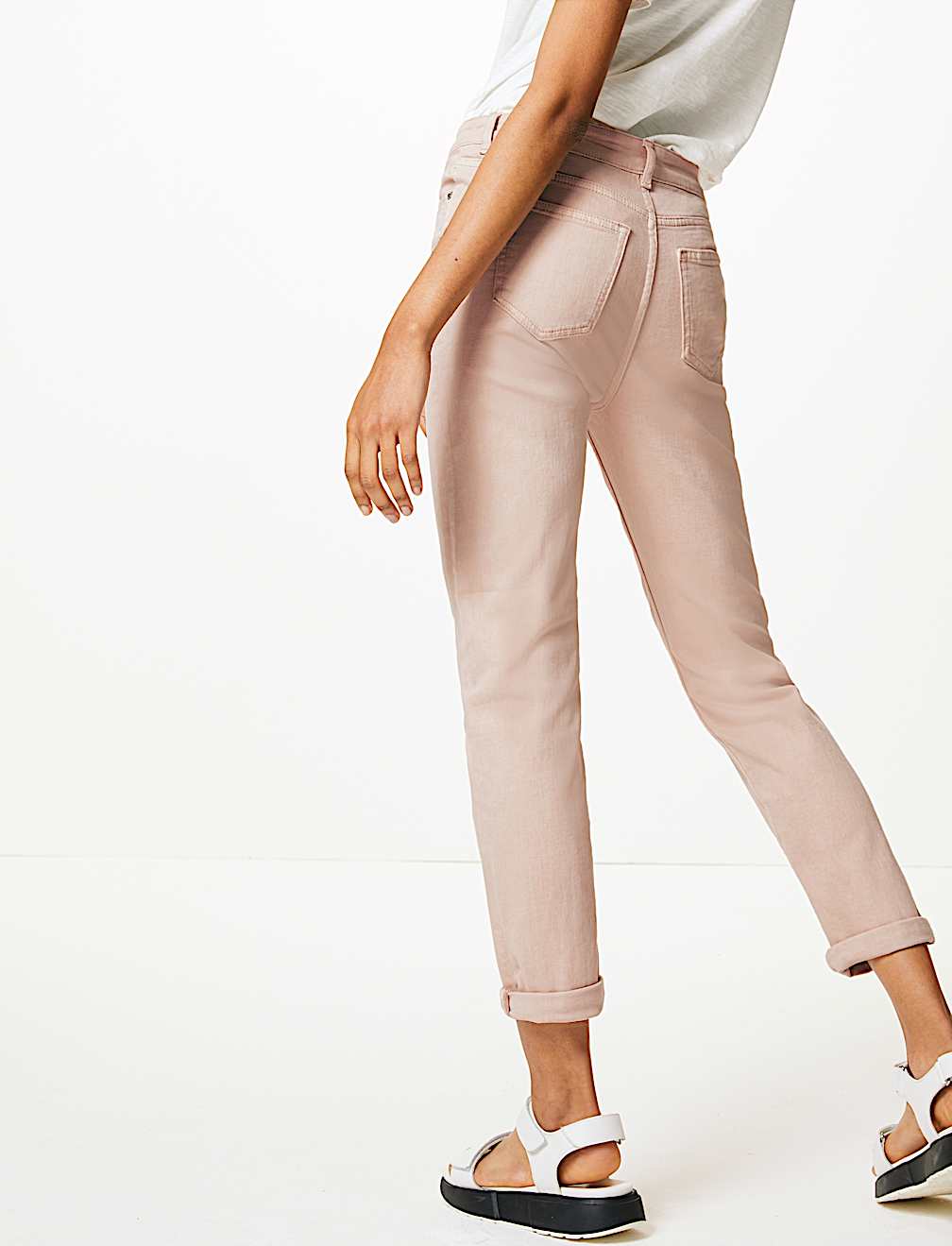 Relaxed Mid Rise Slim Jeans