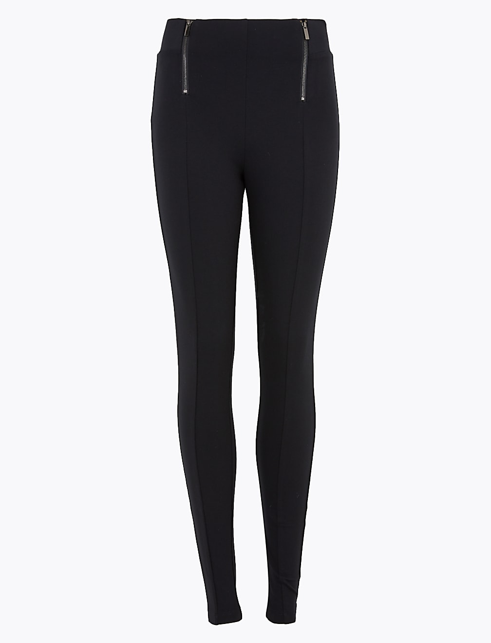 Zip Detail High Waisted Leggings