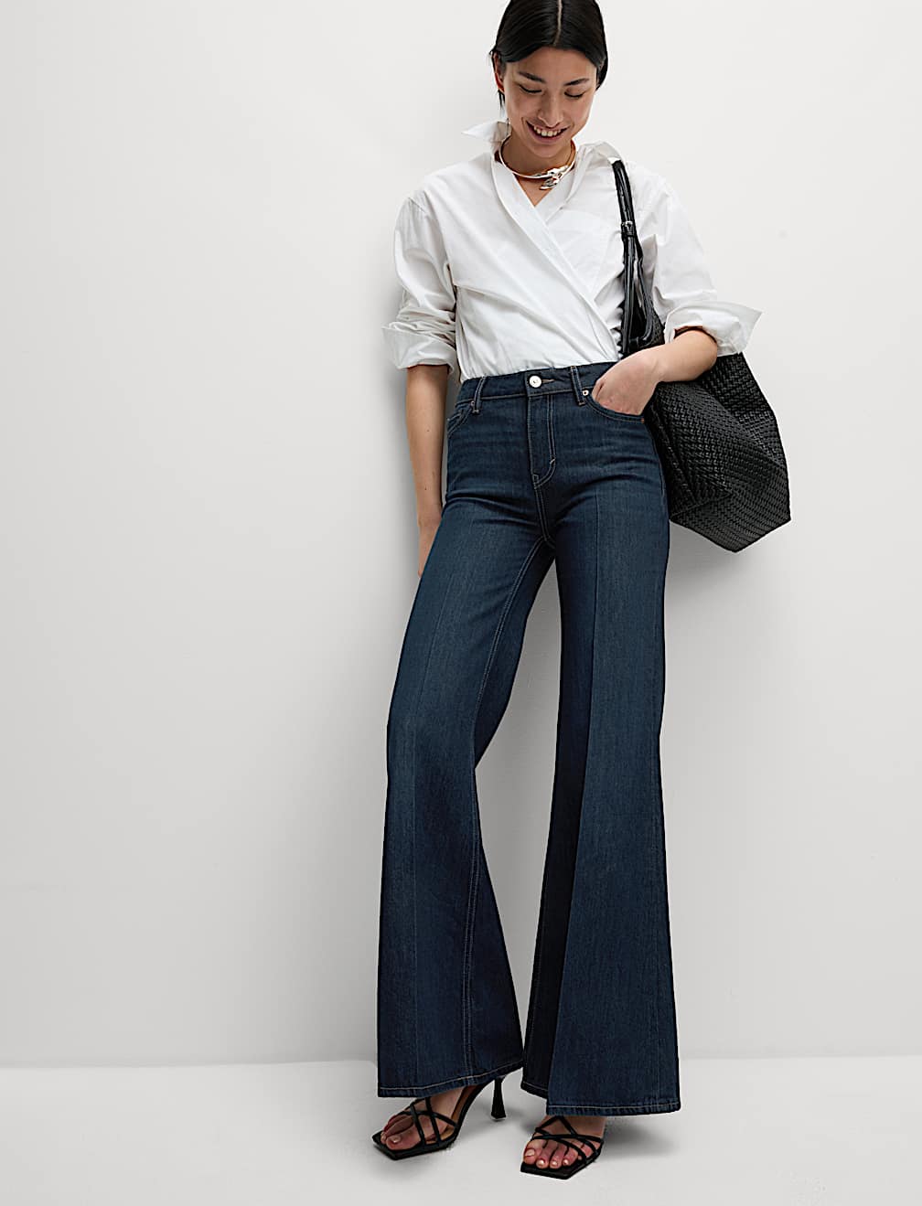 Mid Rise Flared Jeans