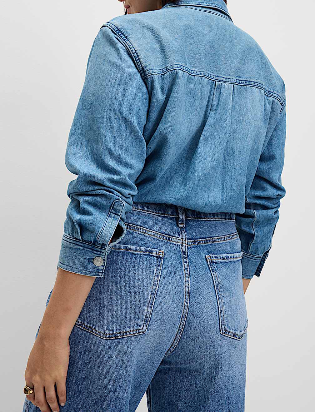 High Waisted Carrot Leg Ankle Grazer Jeans