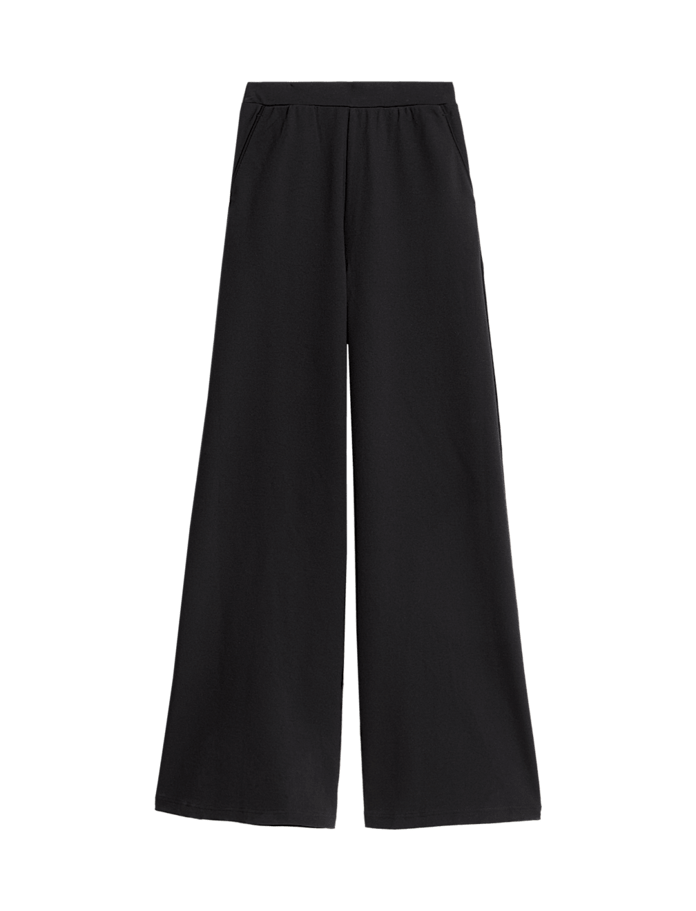 Ponte Elasticated Waist Palazzo Trousers