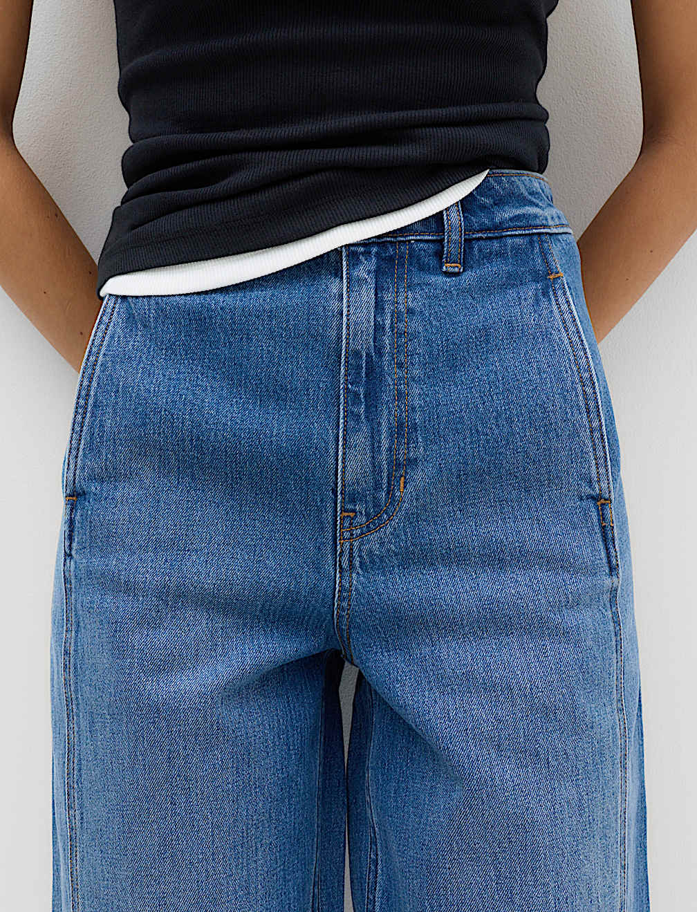 Cotton Rich High Waisted Carrot Leg Jeans