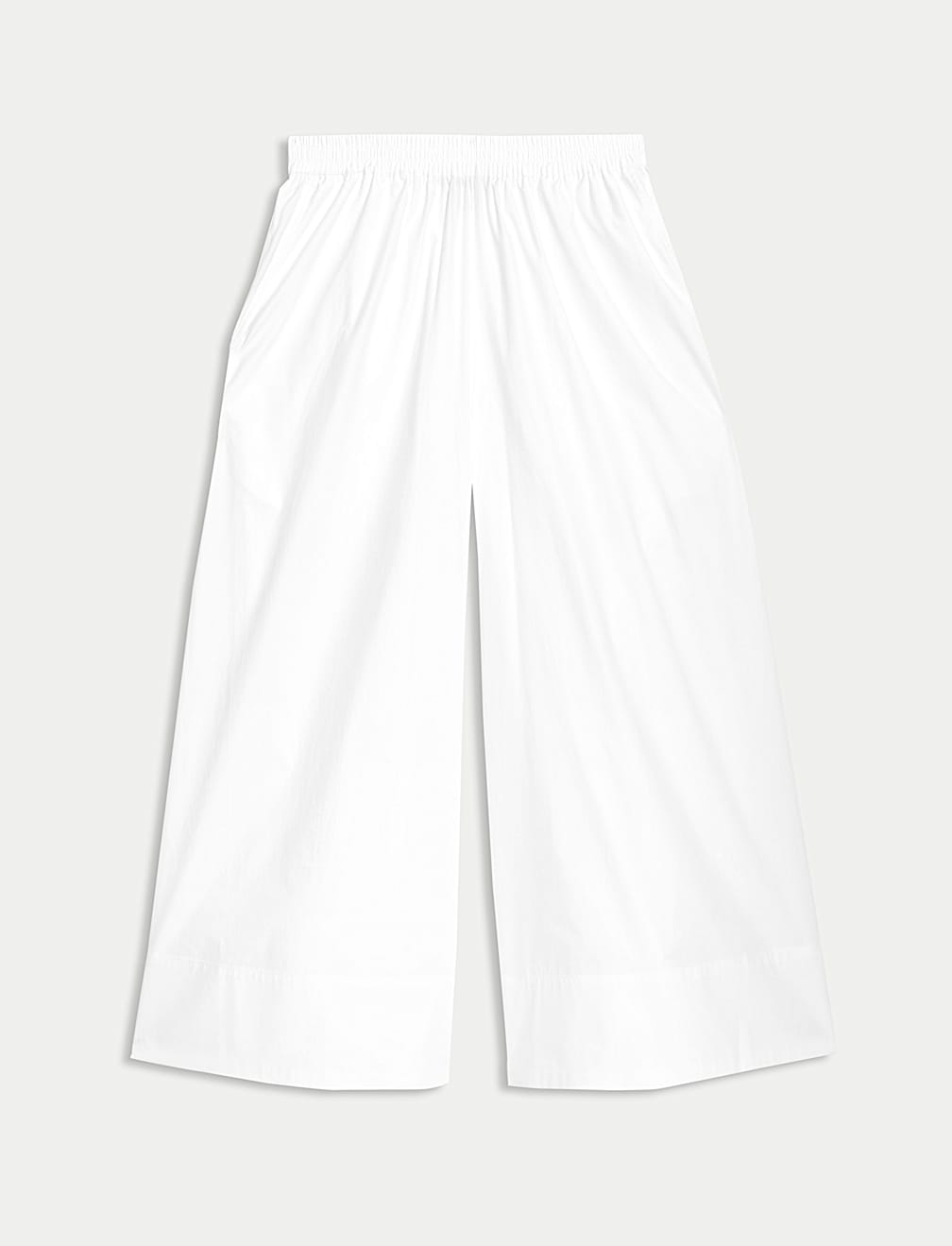 Pure Cotton Palazzo Cropped Trousers