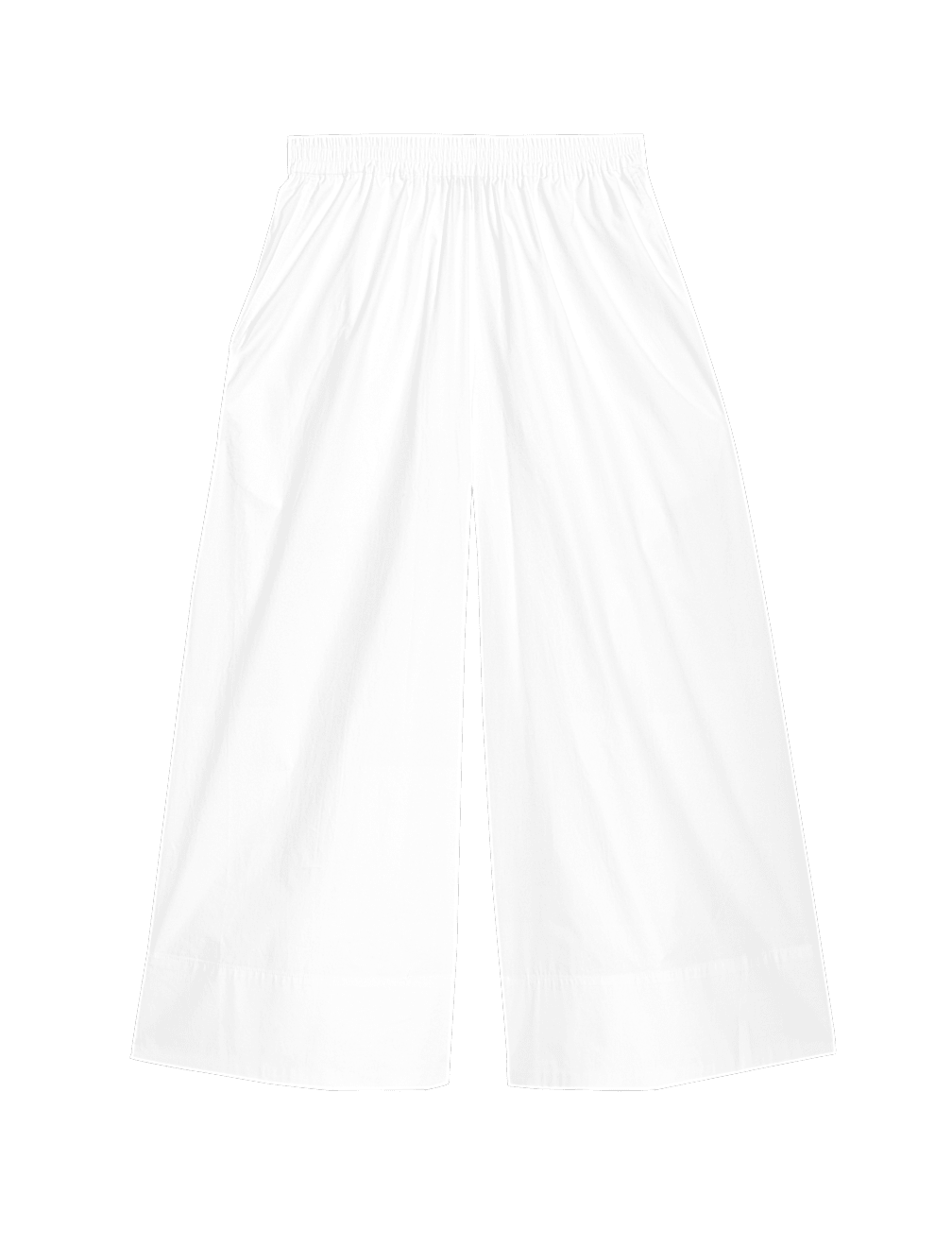 Pure Cotton Palazzo Cropped Trousers