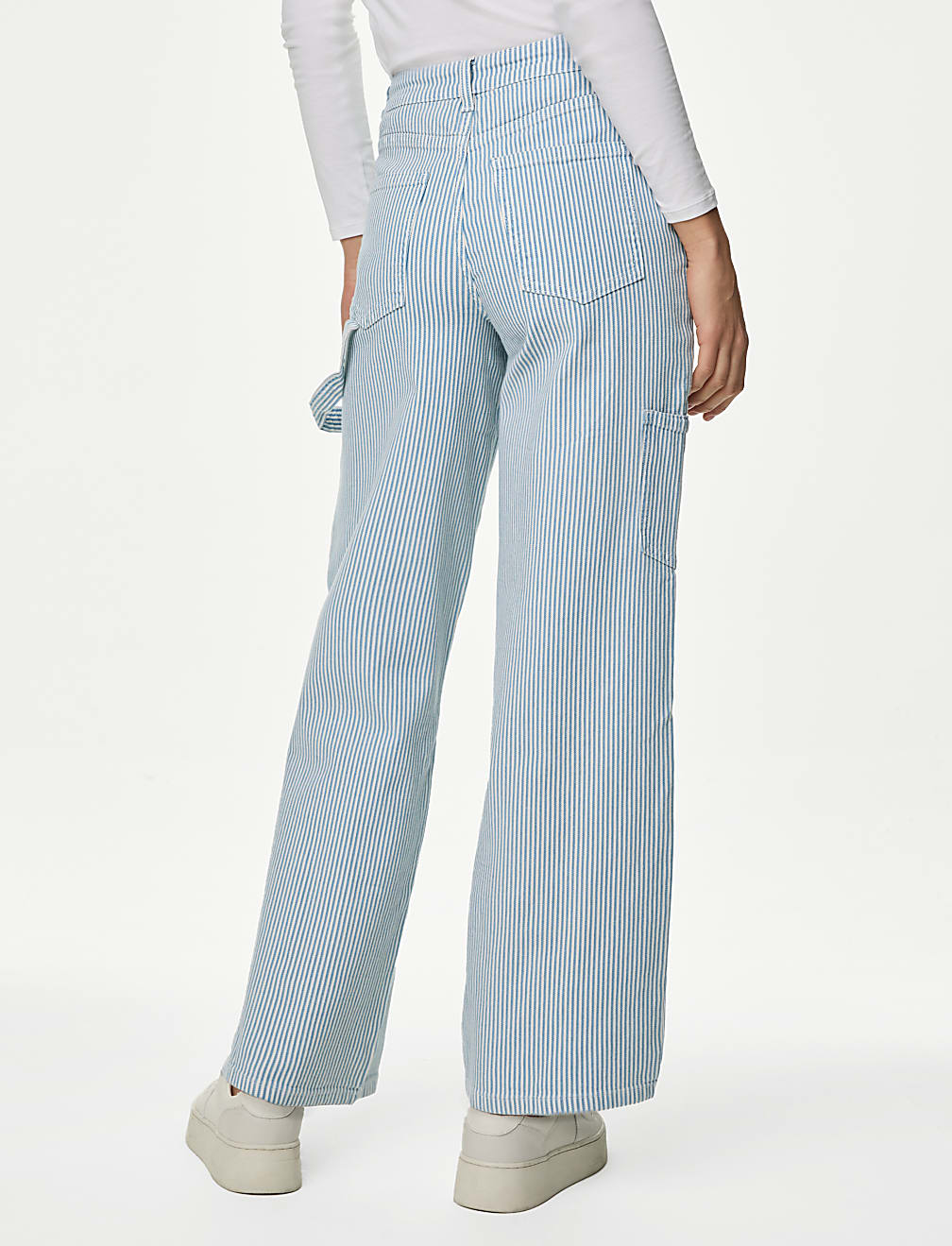 Relaxed High Waisted Carpenter Wide Leg Jeans