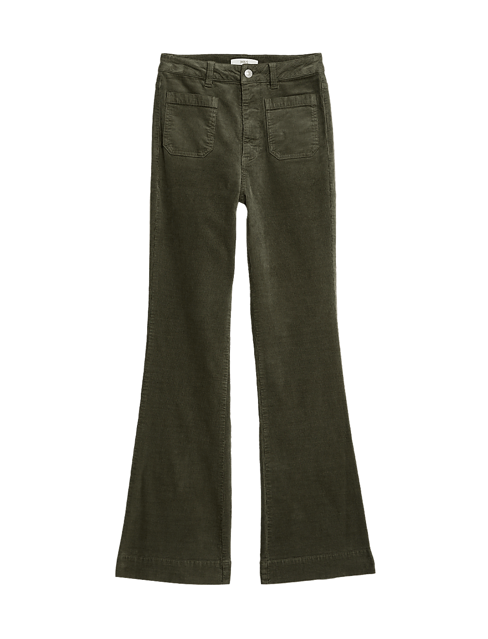 Cord Patch Pocket Tea Dyed Flared Trousers