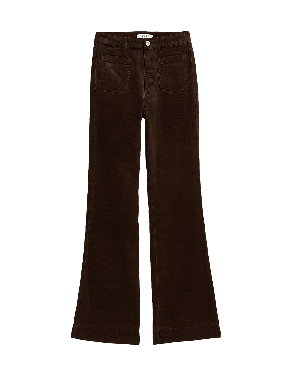 Cord Patch Pocket Tea Dyed Flared Trousers