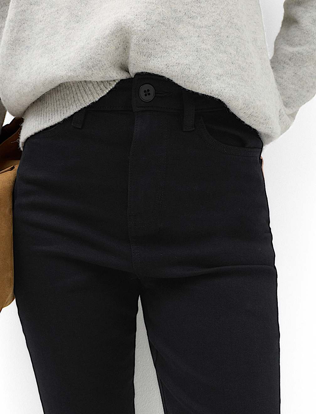 Cotton Rich Kick Flare Trousers
