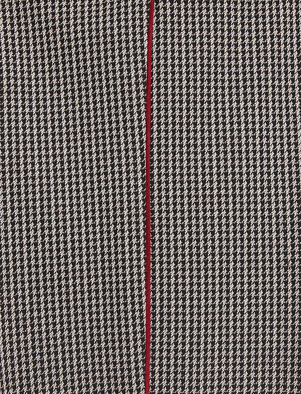 Dogtooth Side Stripe High Waisted Leggings