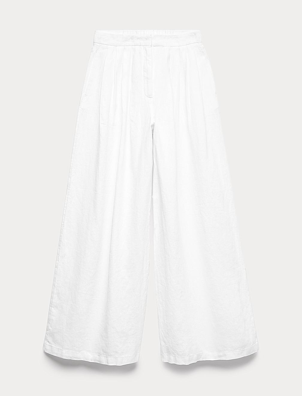 Pure Linen Wide Leg Trousers