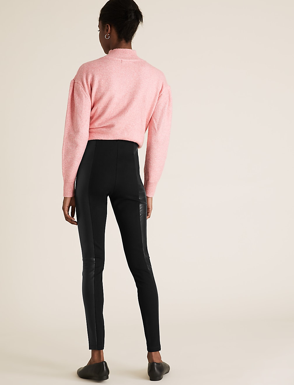 Faux Leather High Waisted Leggings