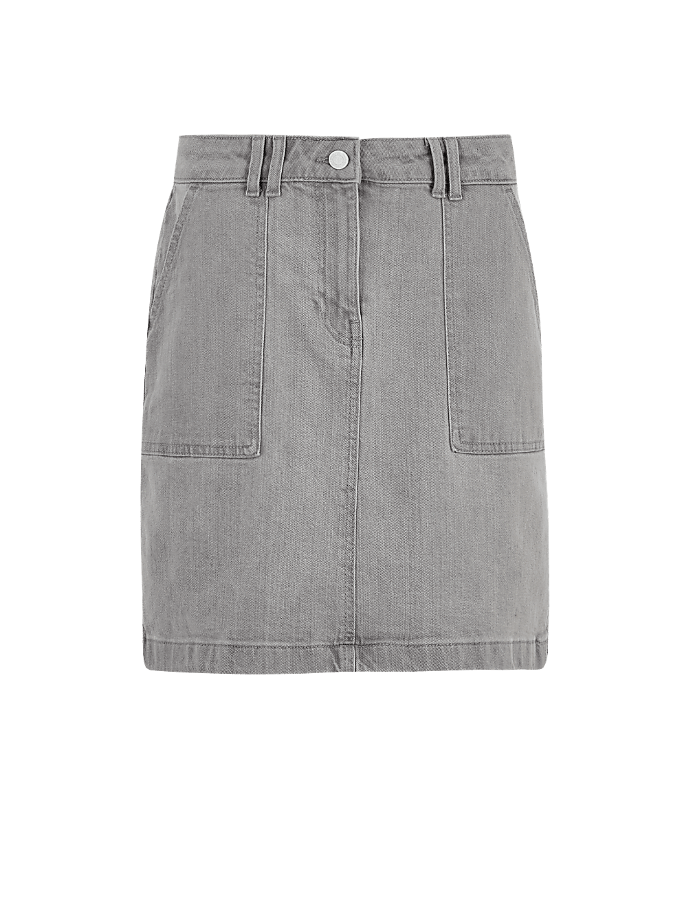 Denim Utility Mini A-Line Skirt