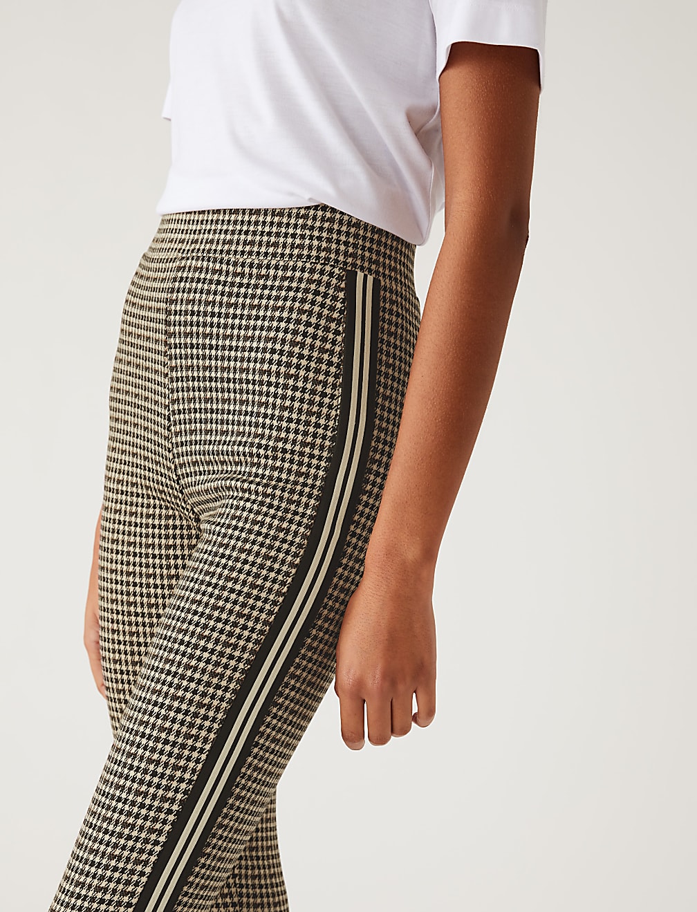 Checked Side Stripe Leggings