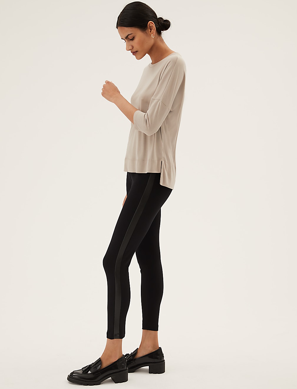 Side Stripe High Waisted Leggings