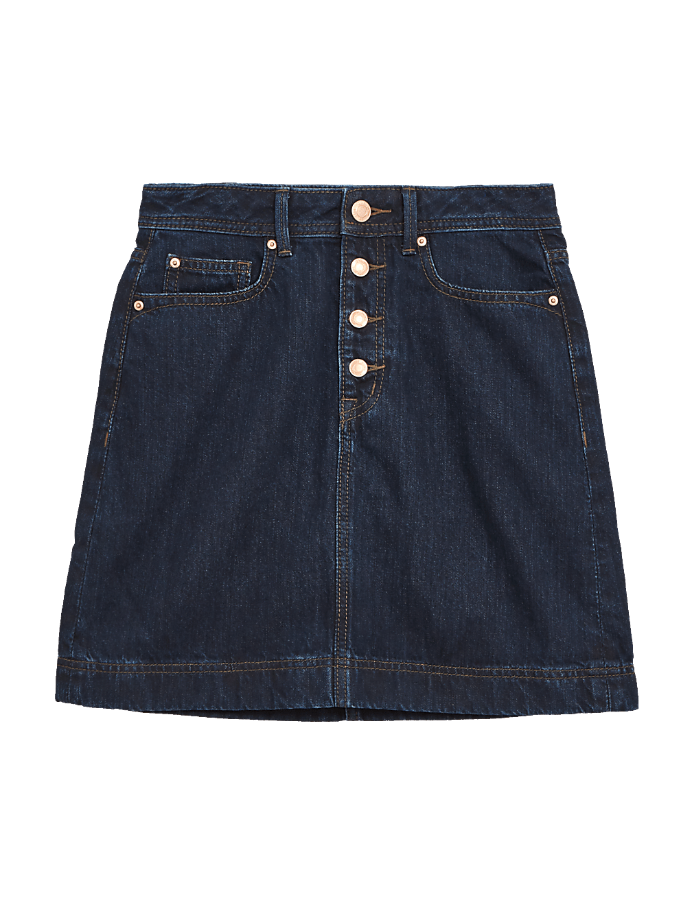 Pure Cotton Plain Regular Fit Skirt