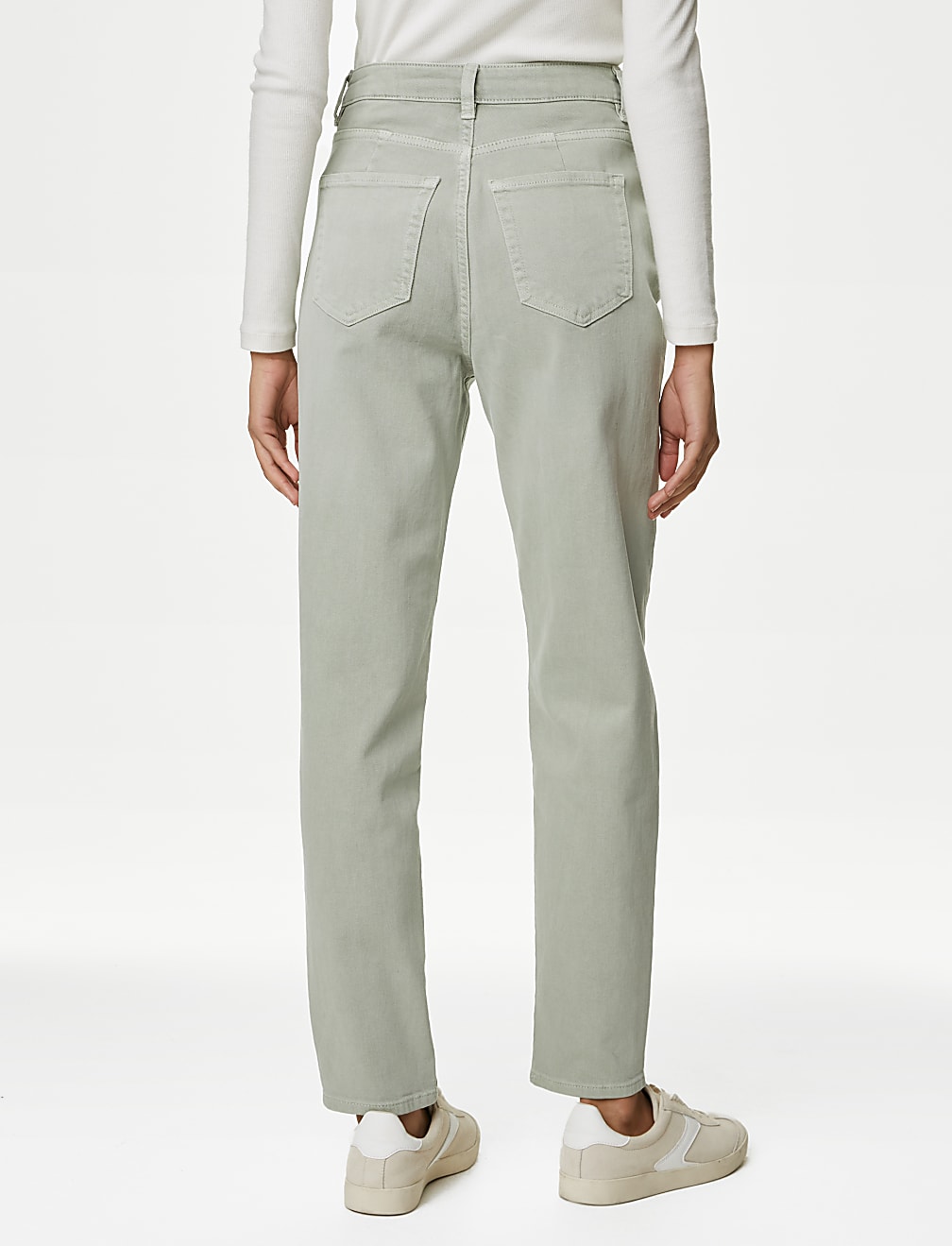 Mom High Waisted Tapered Ankle Grazer Jeans
