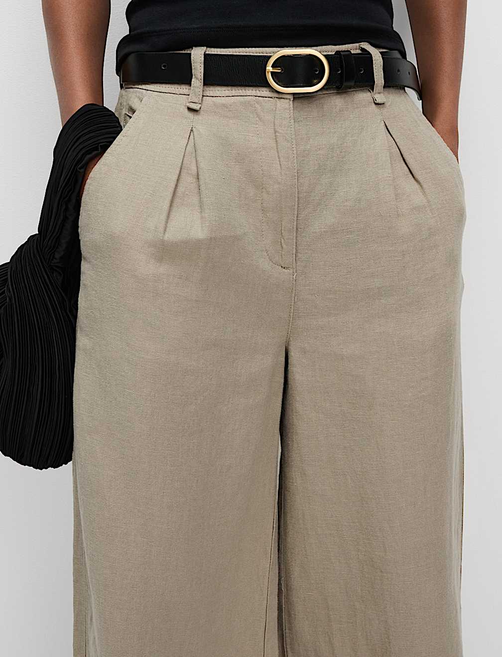 Pure Linen Wide Leg Trousers