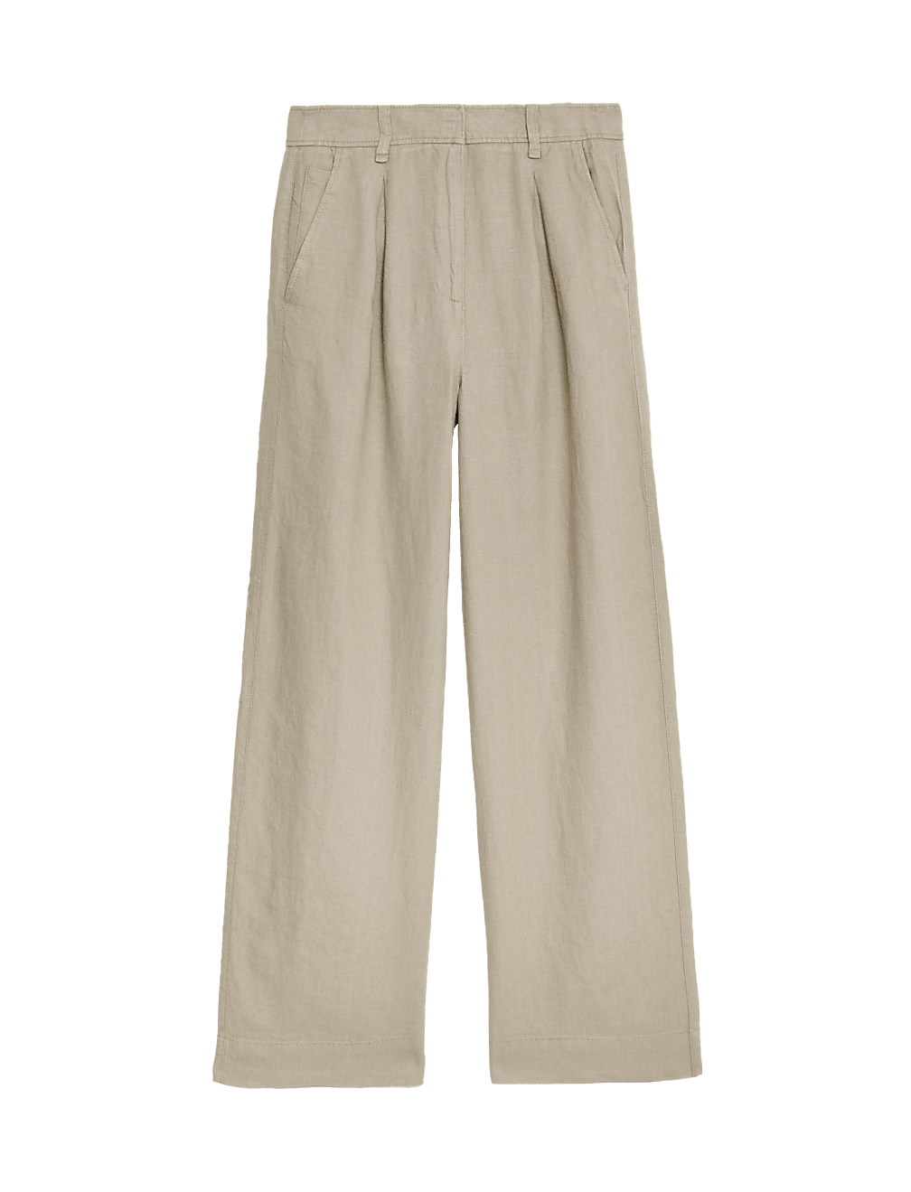 Pure Linen Wide Leg Trousers