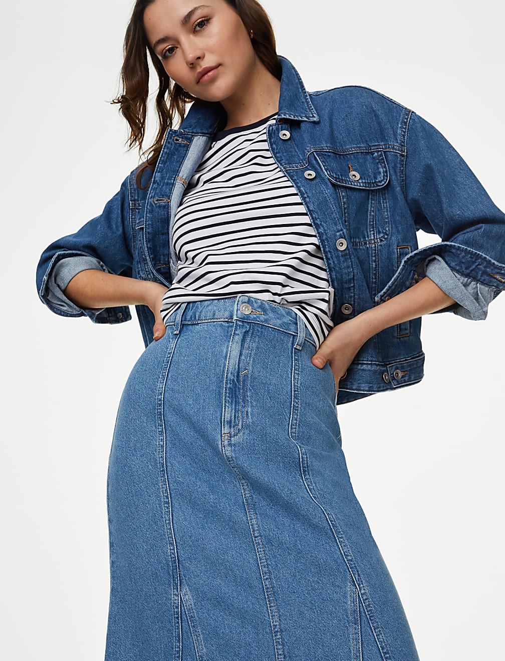 Denim Maxi Skirt