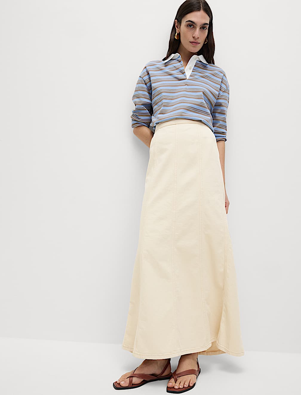 Denim Maxi Skirt