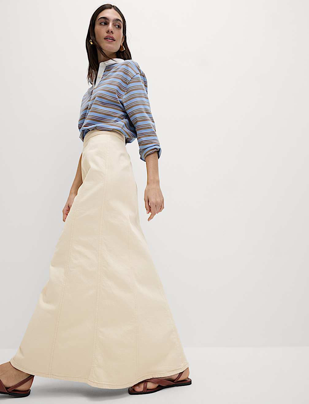 Denim Maxi Skirt