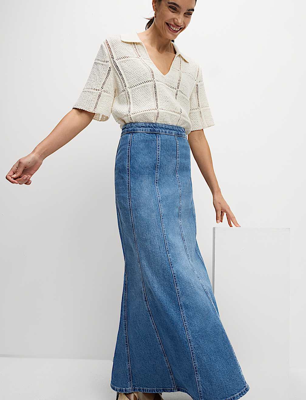Denim Maxi Skirt