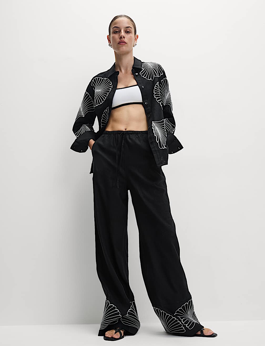 Embroidered LV wide co-ord