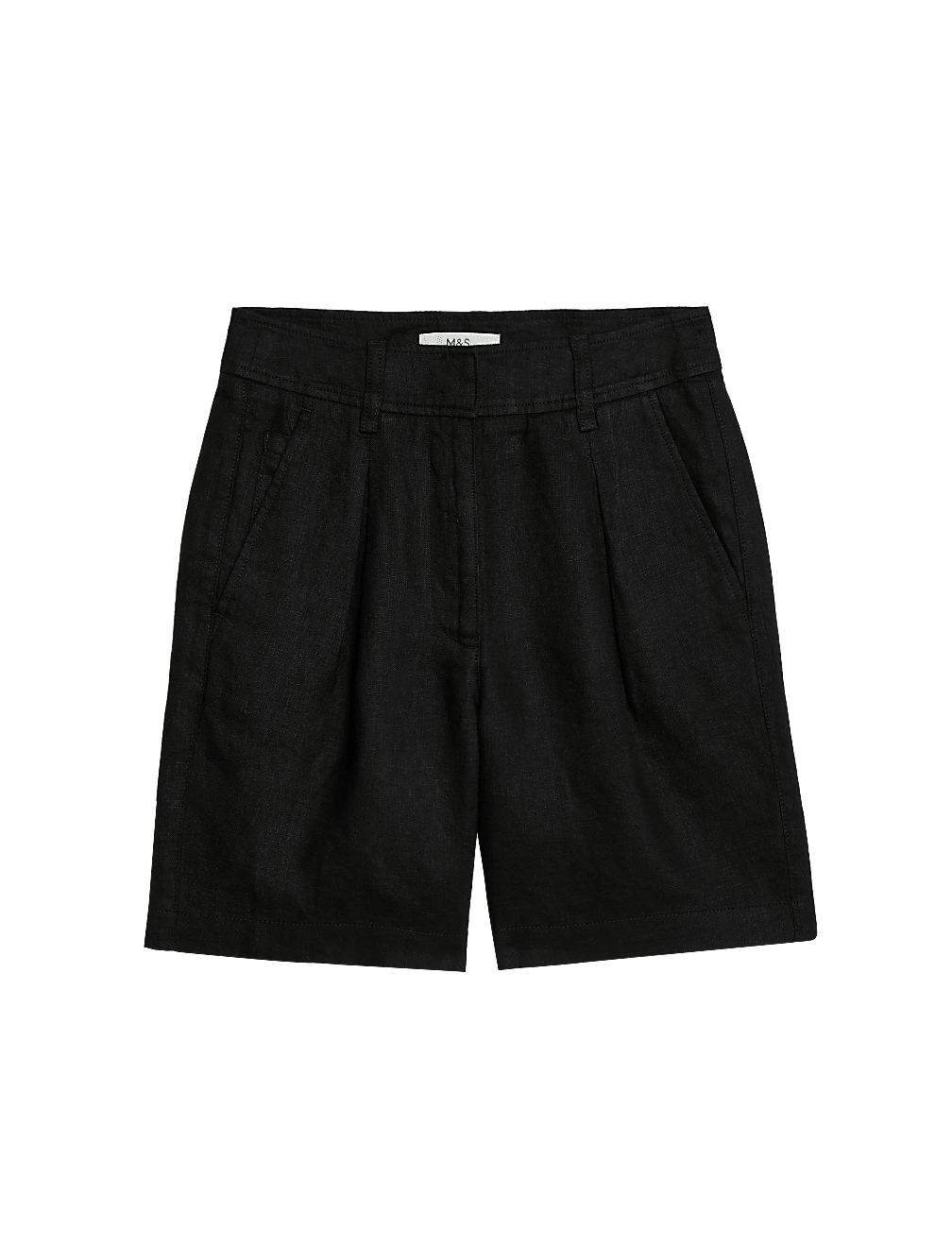 Pure Linen High Waisted Shorts