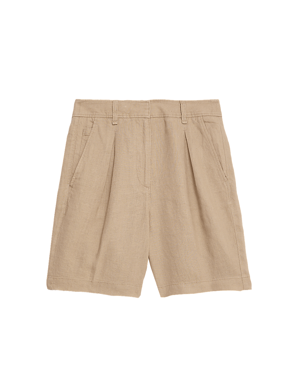 Pure Linen High Waisted Shorts