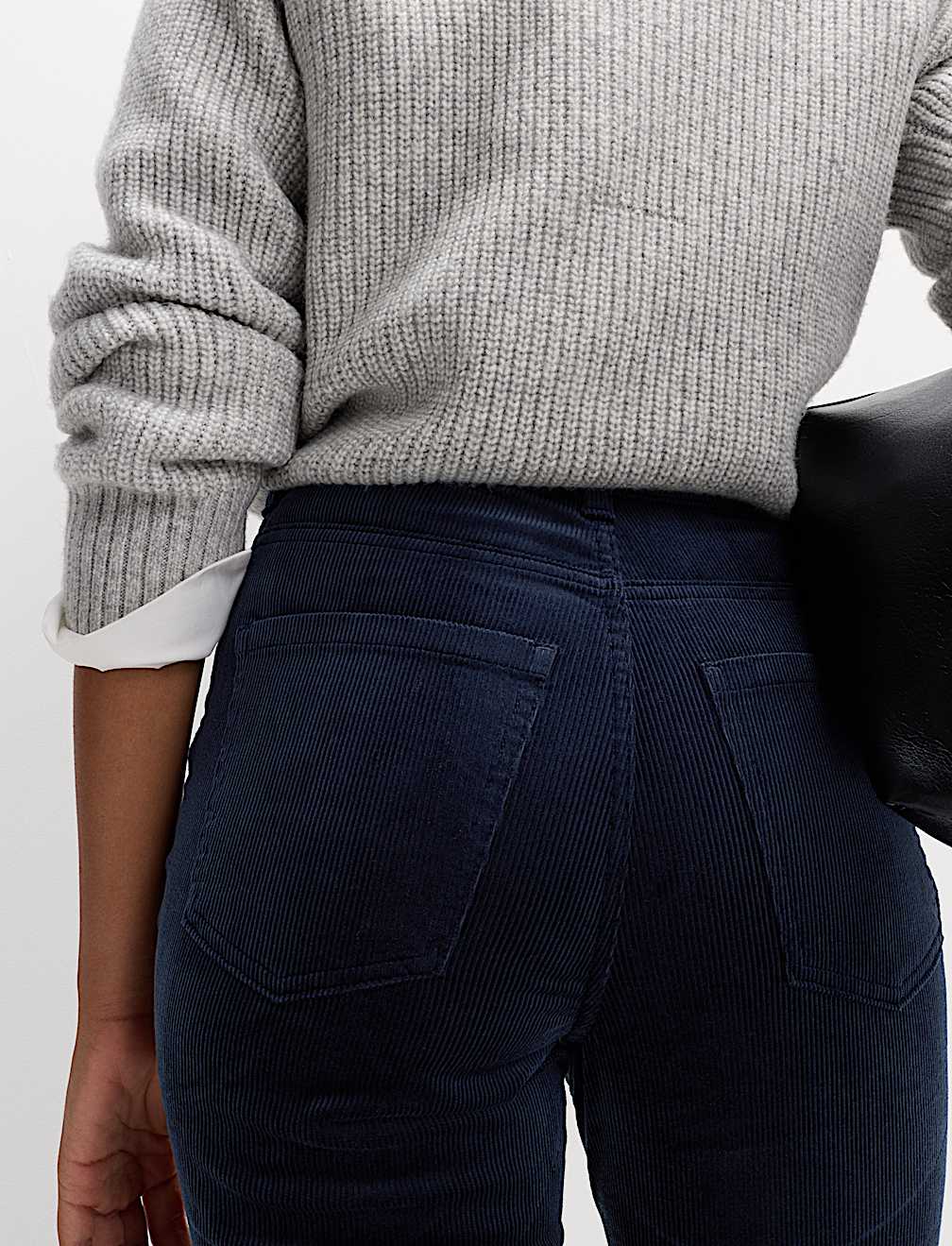 Cotton Rich Cord Straight Leg Trousers with Modal