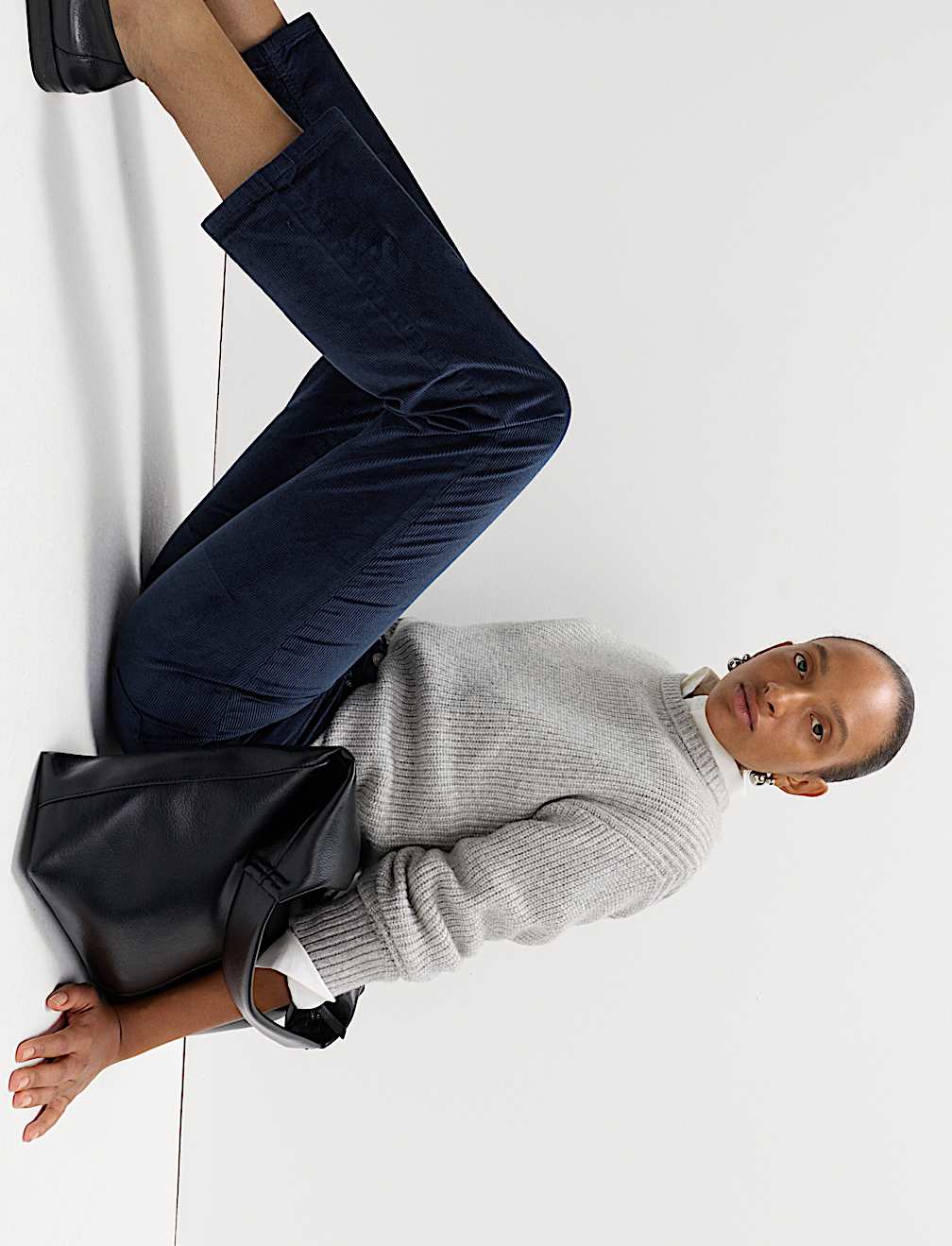 Cotton Rich Cord Straight Leg Trousers with Modal