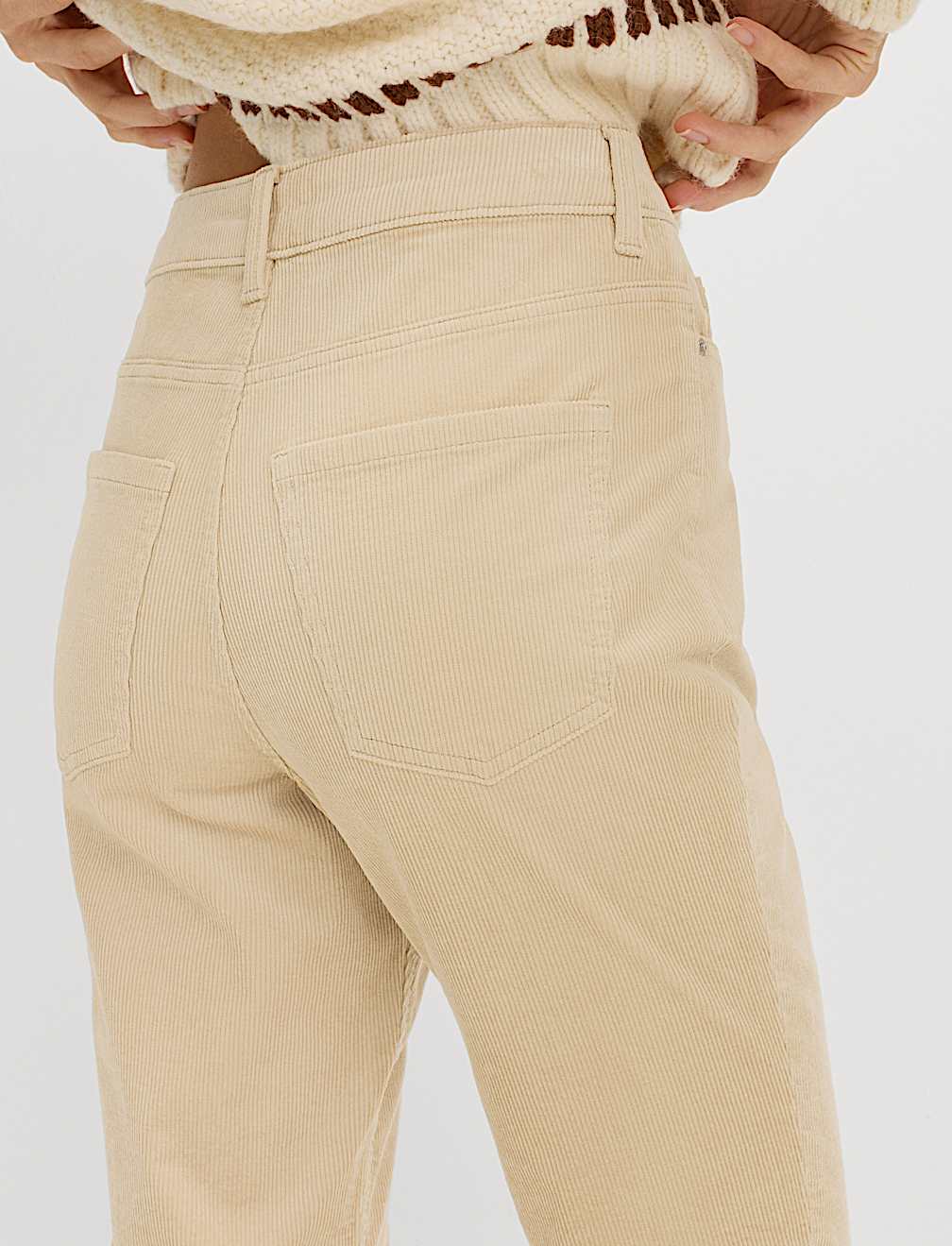Cotton Rich Cord Straight Leg Trousers with Modal