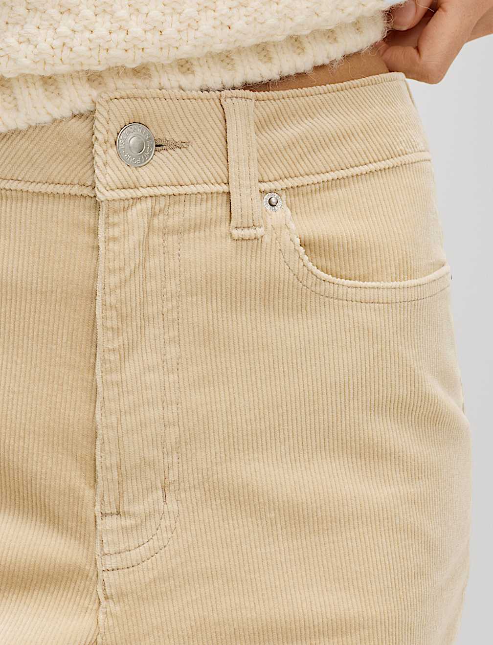 Cotton Rich Cord Straight Leg Trousers with Modal