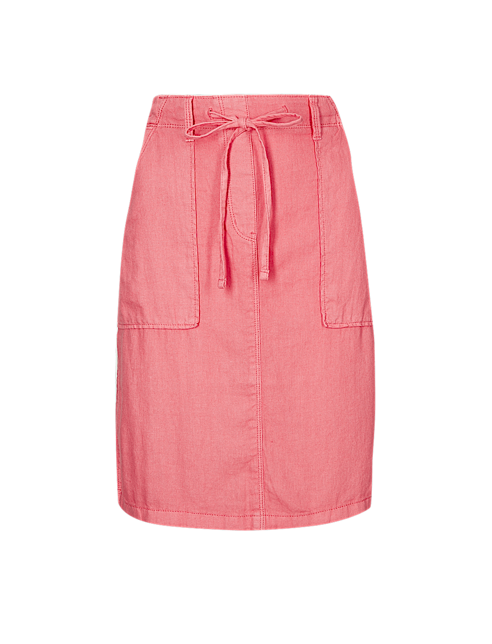 Linen Rich Elasticated Waist Mini Skirt