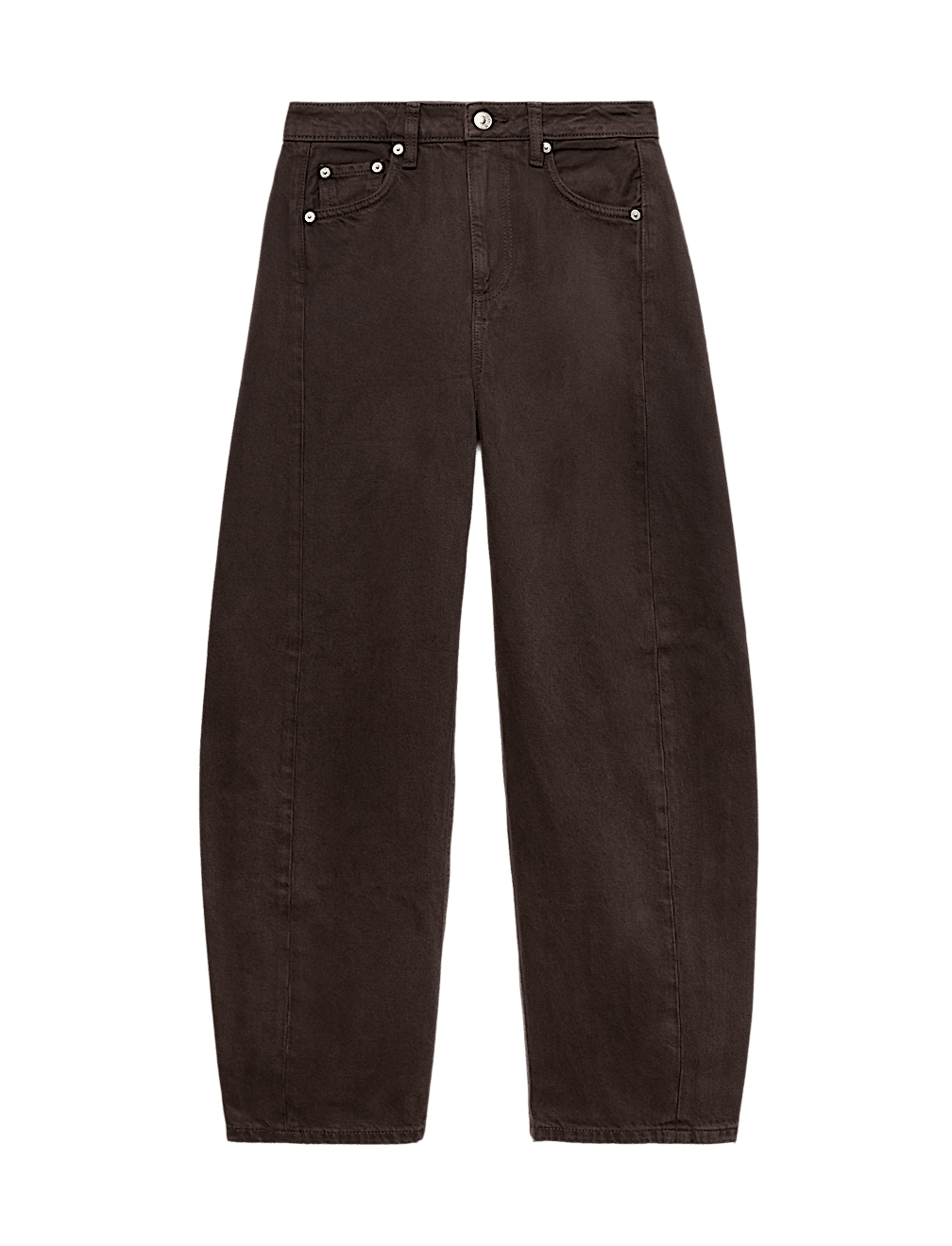 Mid Rise Barrel Jeans