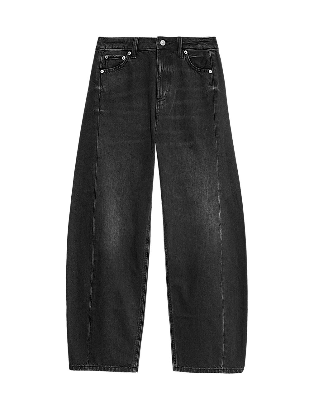 Mid Rise Barrel Jeans