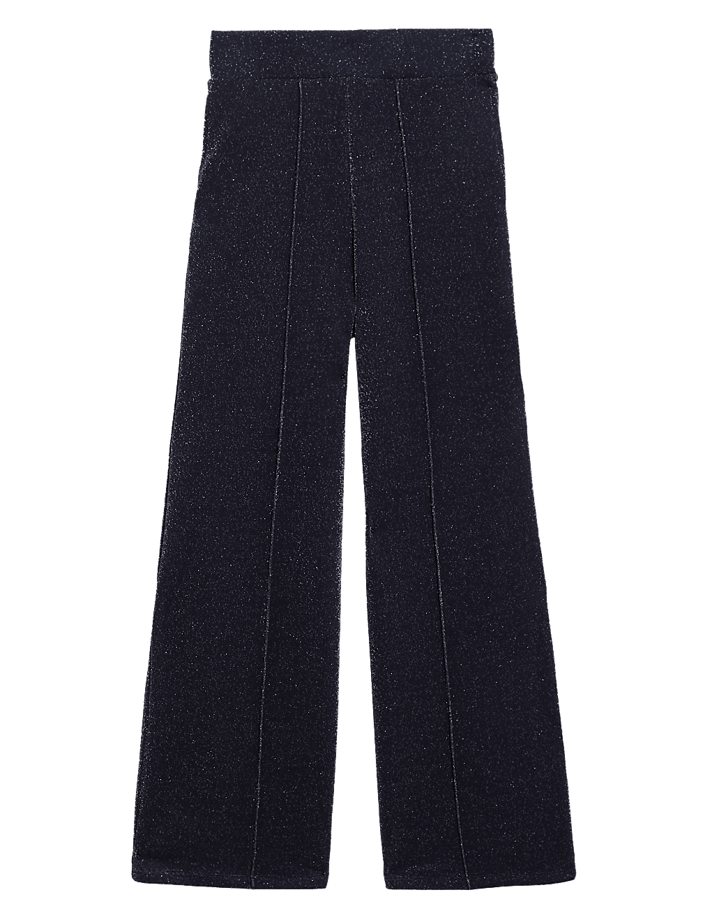 Jersey Metallic Wide Leg Trousers