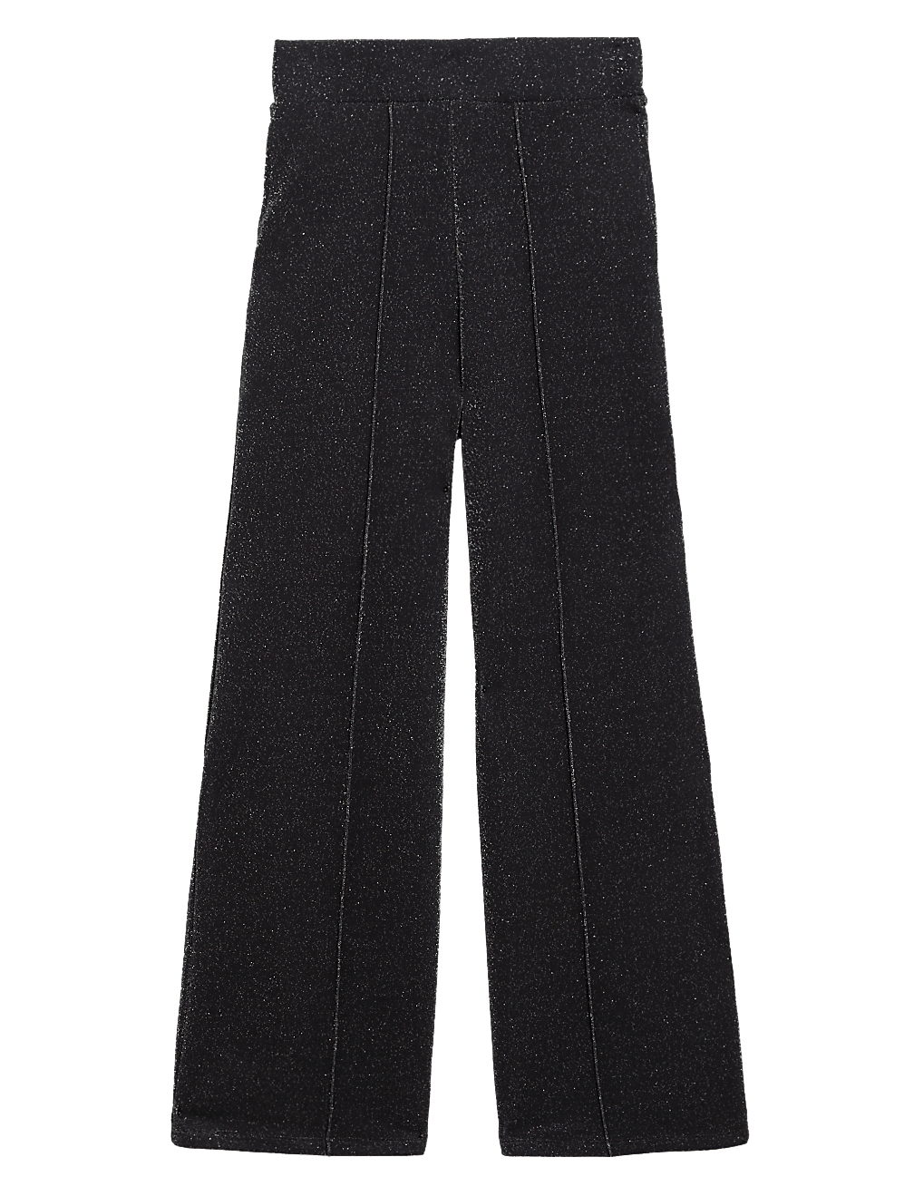 Jersey Metallic Wide Leg Trousers