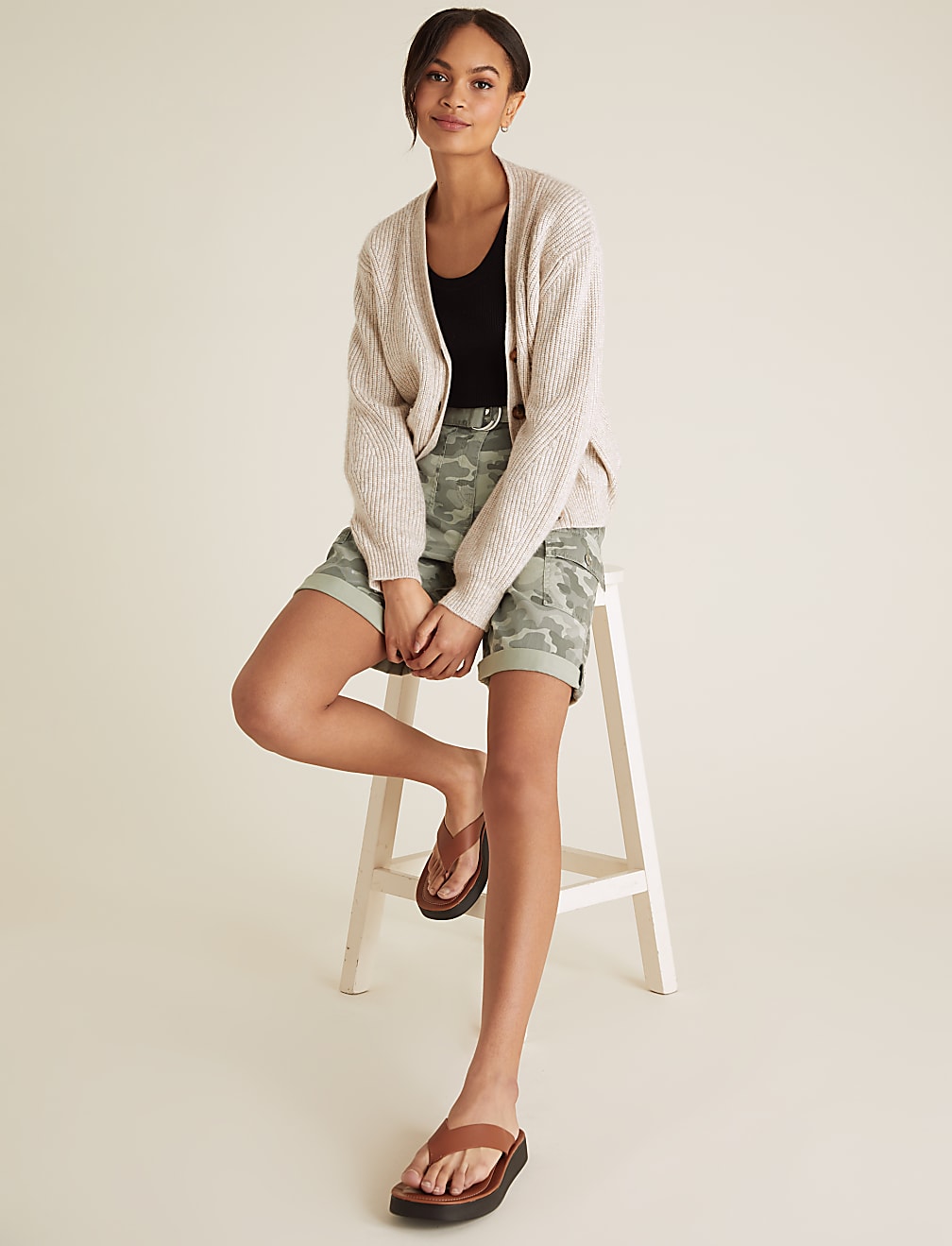 Tencel™ Cargo Camo Utility Shorts