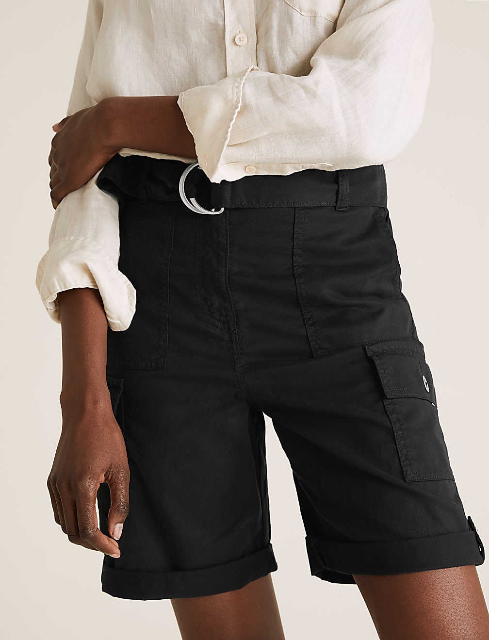 Cotton Tencel™ Cargo Utility Shorts