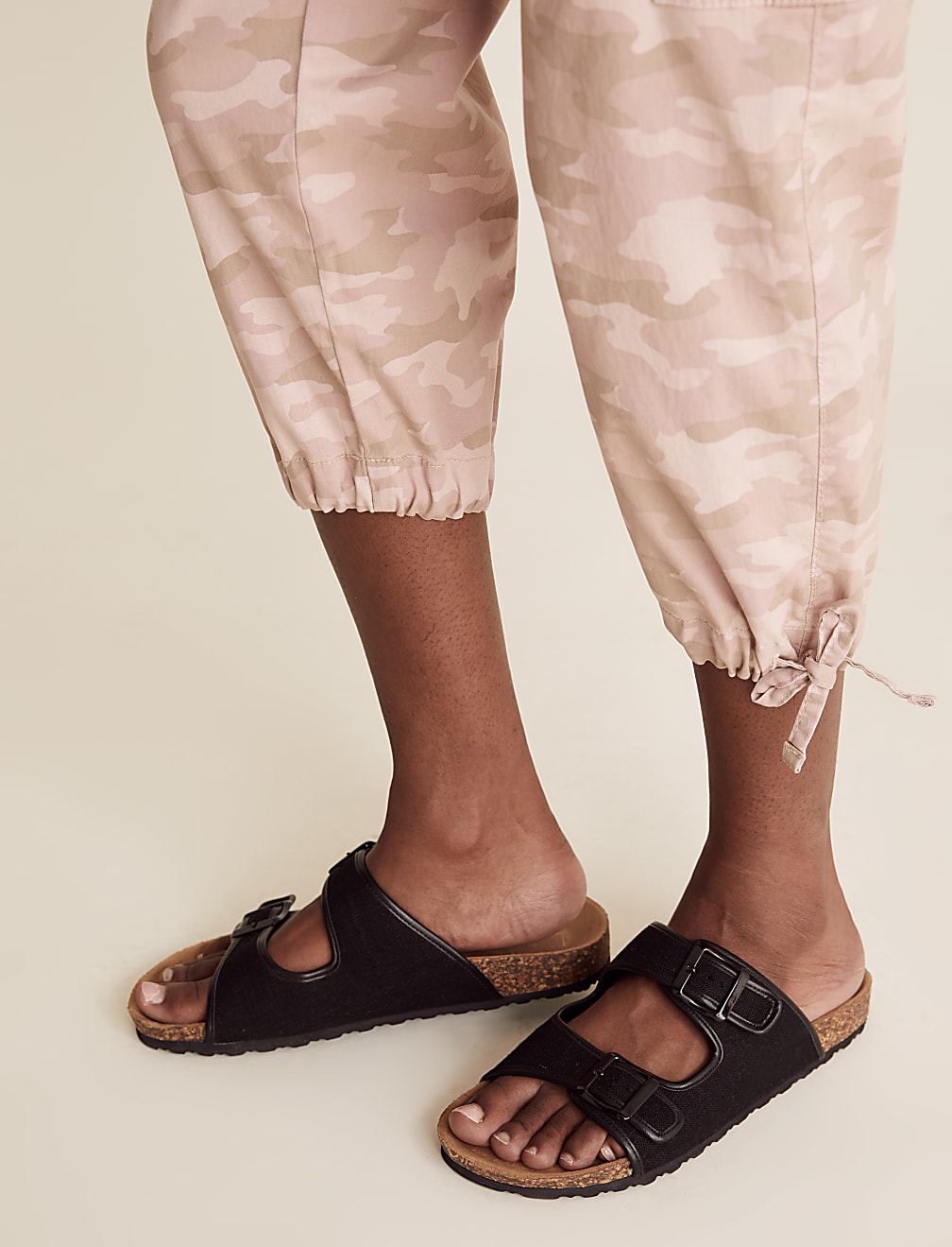 Tencel&trade; Rich Cargo Camo Cropped Trousers