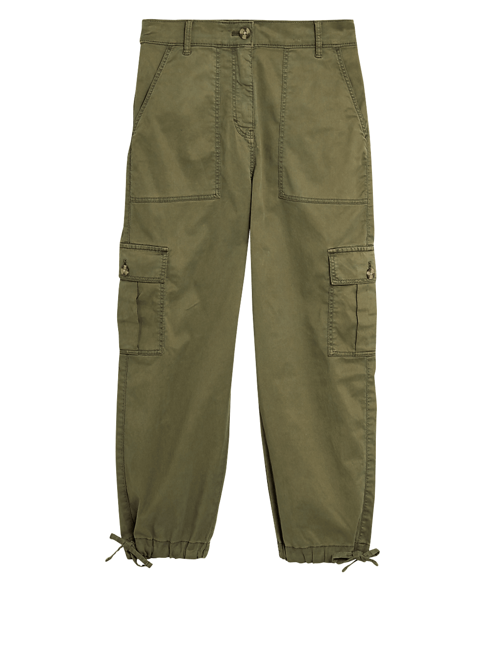 Tencel™ Rich Cargo Cropped Trousers