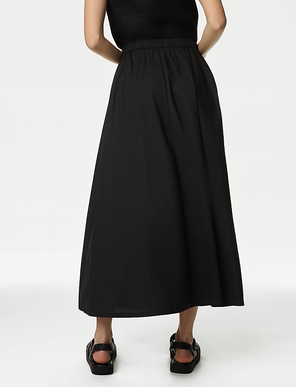 Pure Cotton Midi Skirt