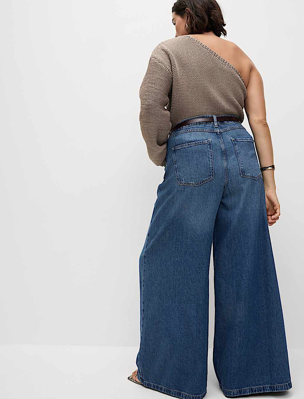 Lyocell™ Blend Wide Palazzo Leg Jeans